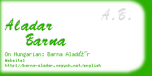 aladar barna business card
